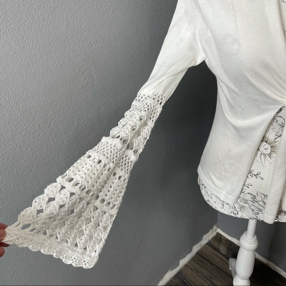 New! Kobi Halperin Tie Sweater Bell Sleeves XS - Picture 2 of 6